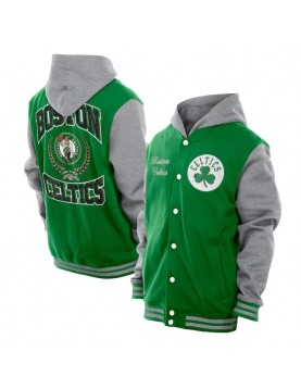 Throwback Prep Kelly Green Boston Celtics Hoodie Jacket