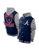 Throwback Prep Navy Atlanta Braves Hoodie Jacket
