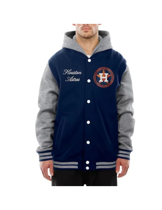 Throwback Prep Navy Houston Astros Hoodie Jacket