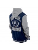 Throwback Prep Navy NY Yankees Hoodie Jacket
