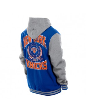 Throwback Prep Purple NY Knicks Hoodie Jacket