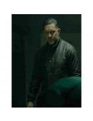 Tom Hardy MobLand 2025 Black Leather Bomber Jacket Tom Hardy MobLand 2025 Black Leather Bomber Jacket