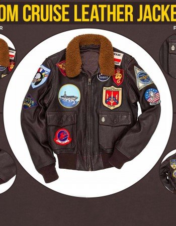 Men's Tom Cruise Top Gun Brown Leather Jacket