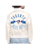 Toronto Blue Jays Printed Logo Varsity Satin Jacket