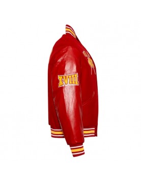 Tuskegee University Red Varsity Jacket - Unisex Wool &amp; Leather