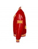 Tuskegee University Red Varsity Jacket - Unisex Wool & Leather