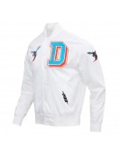 University Delaware State White Satin Jacket