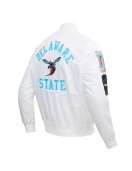 University Delaware State White Satin Jacket