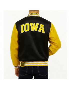 University of Iowa Hawkeyes Varsity Jacket – Vintage Black &amp; Gold