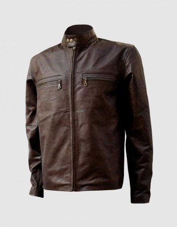 Vintage Brown Leather Jacket