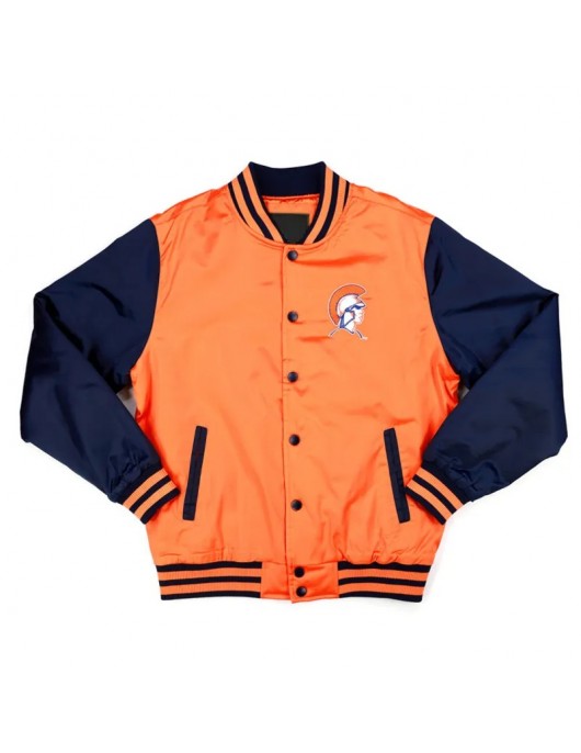 Virginia State Orange and Navy Baseball Jacket