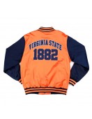 Virginia State Orange and Navy Baseball Jacket