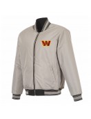 Washington Commanders Black/Gray Full-Zip Reversible Flight Jacket