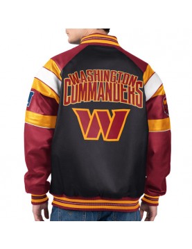 Washington Commanders G-III Faux Varsity Leather Jacket