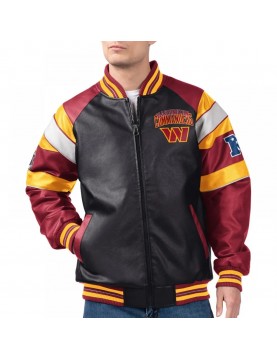 Washington Commanders G-III Faux Varsity Leather Jacket