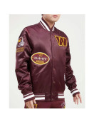 Washington Commanders Old English Classic Rib Satin Jacket