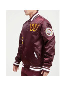 Washington Commanders Old English Classic Rib Satin Jacket