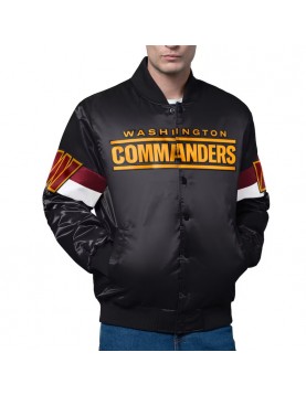 Washington Commanders Triple Option Varsity Satin Jacket
