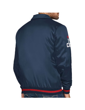 Washington Wizards Stitch Applique Navy Satin Jacket