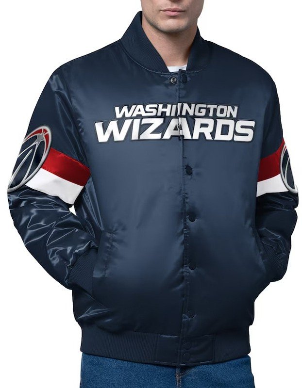 Washington Wizards Triple Option Varsity Satin Jacket