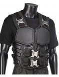 Wesley Snipes Blade Black Leather Buckle Vest