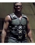 Wesley Snipes Blade Black Leather Buckle Vest