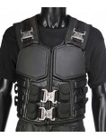 Wesley Snipes Blade Black Leather Buckle Vest