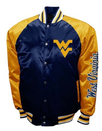 West Virginia Mountaineers The Game Navy Satin Jacket