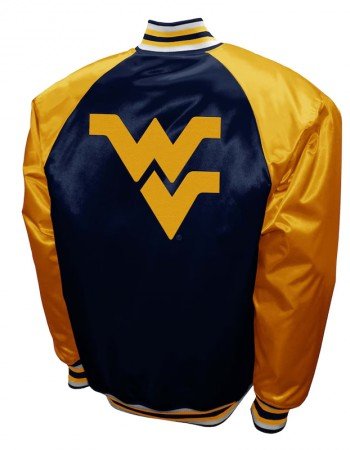 West Virginia Mountaineers The Game Navy Satin Jacket