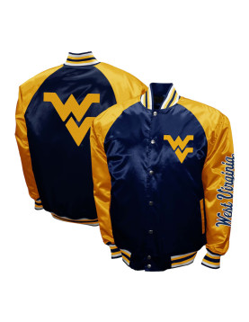 West Virginia Mountaineers The Game Navy Satin Jacket