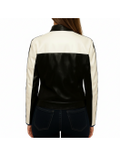 Wild Cards S02 Vanessa Morgan Black and White Leather Jacket