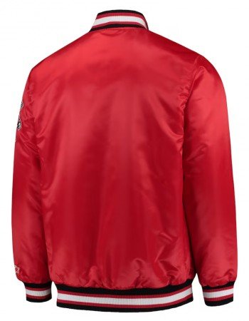Wisconsin Badgers O-Line Red Satin Jacket