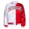 Wisconsin Badgers Red and White Satin Jacket