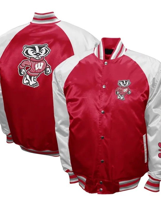 Wisconsin Badgers The Game Red Satin Jacket
