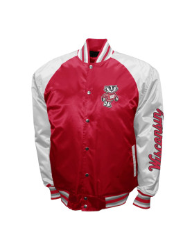Wisconsin Badgers The Game Red Satin Jacket