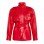 Women’s Red Long Belted Leather Jacket
