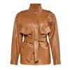 Women’s Red Long Belted Leather Jacket Women’s Red Long Belted Leather Jacket