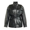 Women’s Red Long Belted Leather Jacket Women’s Red Long Belted Leather Jacket