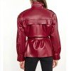 Women’s Red Long Belted Leather Jacket Women’s Red Long Belted Leather Jacket