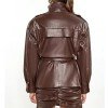 Women’s Red Long Belted Leather Jacket Women’s Red Long Belted Leather Jacket