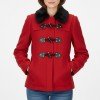 Women’s Toggle Duffle Red Wool Jacket