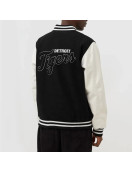 Wordmark Detroit Tigers Black and White Varsity Jacket