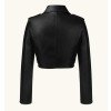 WWE Raw Liv Morgan Heart Cropped Black Leather Jacket