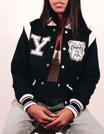 Yale University Varsity Navy Full-Snap Wool Jacket