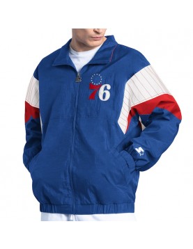 Yard Line Royal Philadelphia 76ers Full-Zip Jacket
