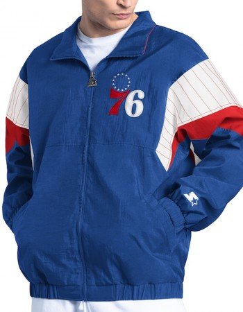 Yard Line Royal Philadelphia 76ers Full-Zip Jacket