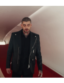 Zayn Malik Eyes Closed Black Leather Jacket