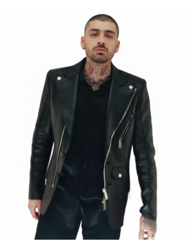 Zayn Malik Eyes Closed Black Leather Jacket Zayn Malik Eyes Closed Black Leather Jacket