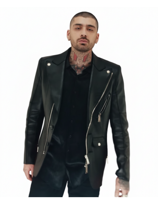 Zayn Malik Eyes Closed Black Leather Jacket Zayn Malik Eyes Closed Black Leather Jacket
