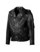1950s Motorcycle Black Leather Jacket 1950s Motorcycle Black Leather Jacket